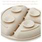 Pandaear 3 Pack Divided Unbreakable Silicone Baby And Toddler Plates - Non-Slip - Dishwasher And Microwave Safe - Silicone (Pink