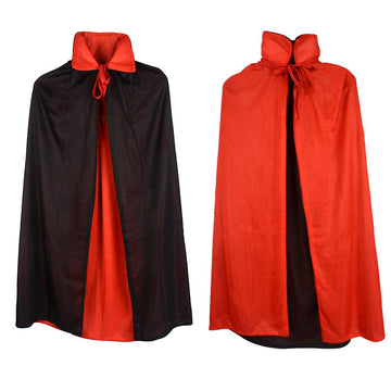 Gardeningwill Custome Black Red Reversible Dress Goth Devil Pirate Vampire Demon 35' Cloak