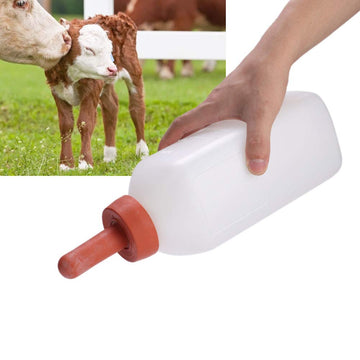 Calf Nursing Bottle, 2L Calf Cow Feeding Milk Bottle Cups Nursing Calf Milk Feeder Bottle Detachable Nipple Without Handle Farm