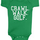 Threadrock Unisex Baby Crawl Walk Golf Infant Bodysuit 6M Kelly Green