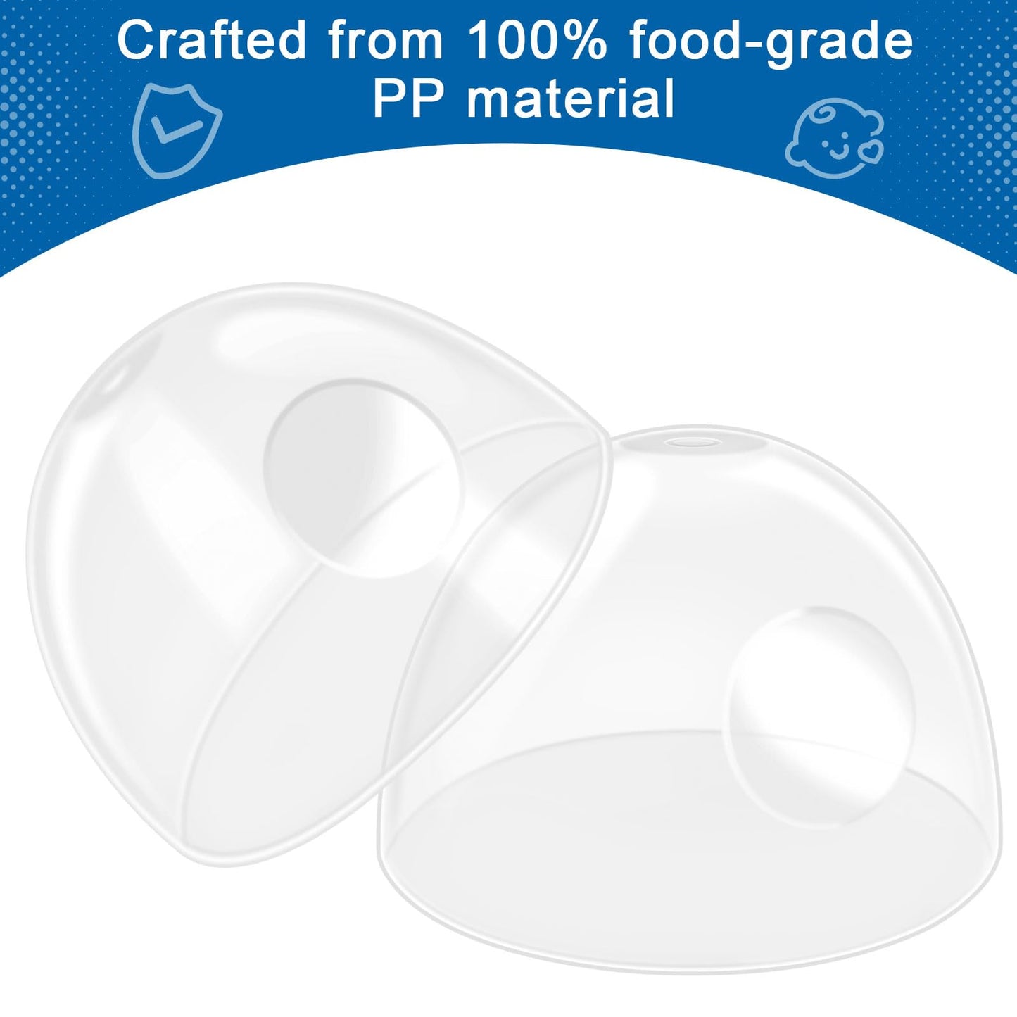 Bulgilia (6 Count) Baby Bottle Lids For Philips Avent Baby Bottles, Compatible With Philips Avent Natural Bottles & Natural Glas