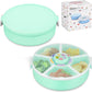 JOOPETALK Kids Rotating Snack Container Set - 2-Pack, Includes 1 Rotating Snack Container & 1 Round Sectioned Snack Box, BPA-Fr