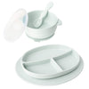 Ullabelle Suction Toddler Plates & Bowls Complete Set W/Spoon- Bpa Free 100% Food Grade Silicone- Microwave & Dishwasher Safe Ba