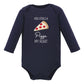 Hudson Baby Unisex Baby Cotton Long-Sleeve Bodysuits, Pizza, 6-9 Months