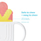 Frida Baby Teething Relief Not-Too-Cold-to-Hold Baby Teether, Valentines Day Gifts for Kids, BPA-Free Silicone Teething Toys