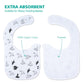 Benoxine Baby Bandana Drool Bibs Soft and Absorbent 100% Organic Cotton Bandana Bibs Set for Boys Girls Newborn Unisex Plain Col