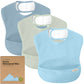 3-Pack Waterproof Baby Bibs For Eating - Lightweight Baby Bib With Food Catcher, Mess Proof Toddler Bibs, Waterproof Bibs For Ba