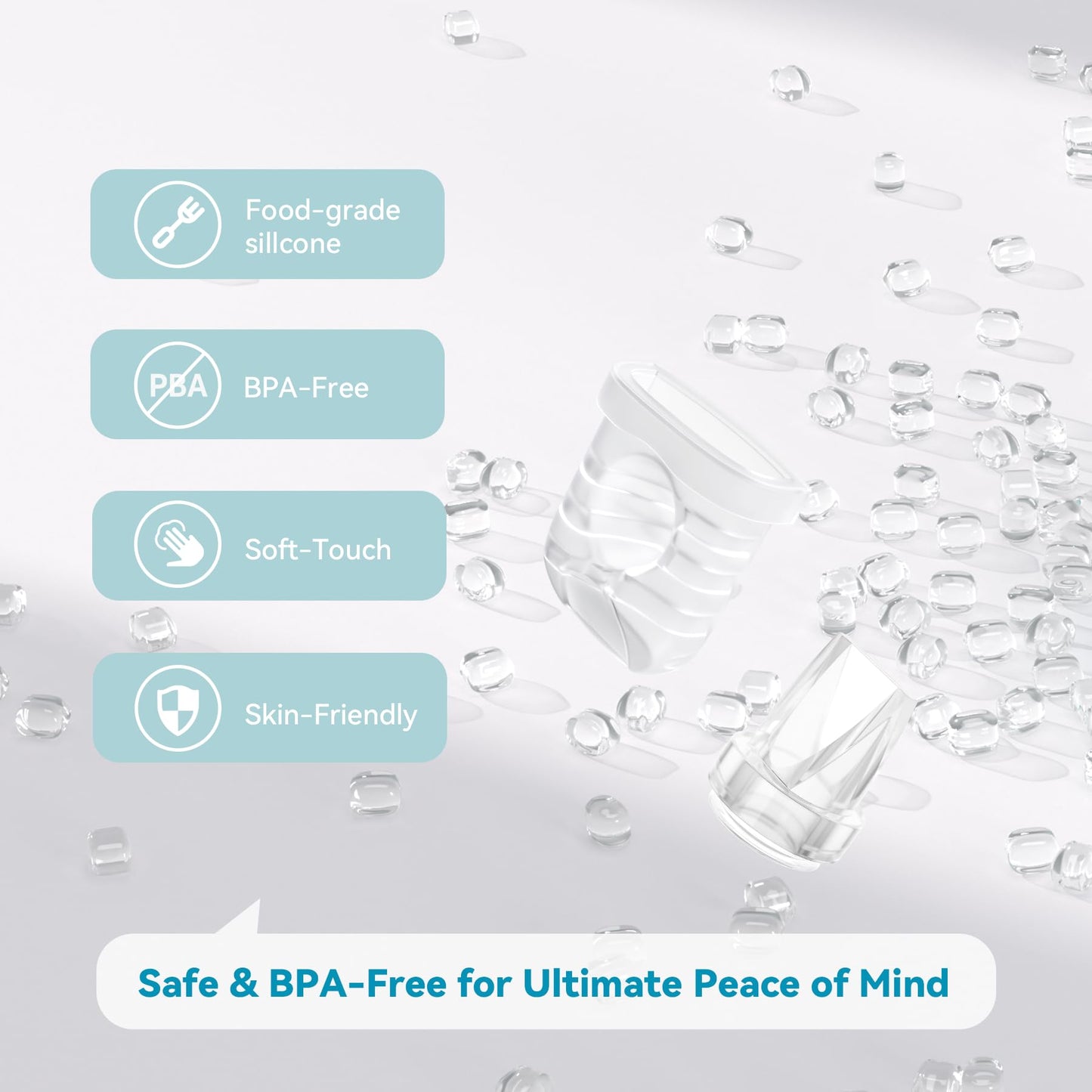 Gotocut Breast Pump Parts For Lansinoh Discreet Duo/Nuliie/Motif Aura Glow S32 Wearable Breast Pump, Incl 6Pcs Duckbill Valves &
