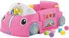 Fisher-Price Baby Learning Toy Laugh & Learn Crawl Around Car Activity Center with Smart Stages for Infants Ages 6+ Months, Pink