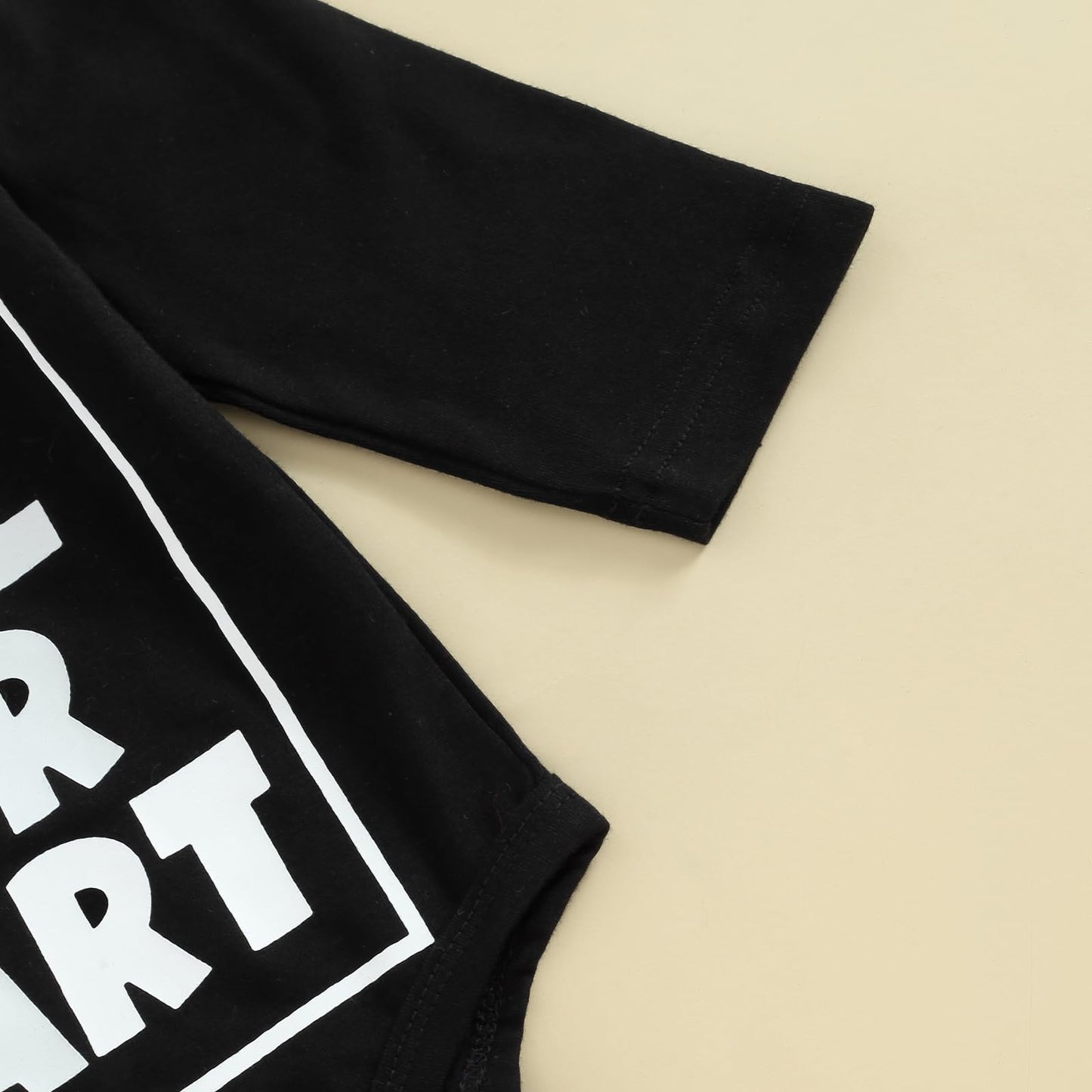 Infant Baby Boy Valentines Day Outfit Infant Valentines Outfit Boy Long Sleeve Romper Onesie Jogger Pants Set(C-Black,3-6 Months