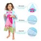 Florica Hooded Bath Towels For Girls Kids Toddlers Children 2 To 6 Years Old Cotton Ultra Soft Absorbent Poncho Beach Towel For