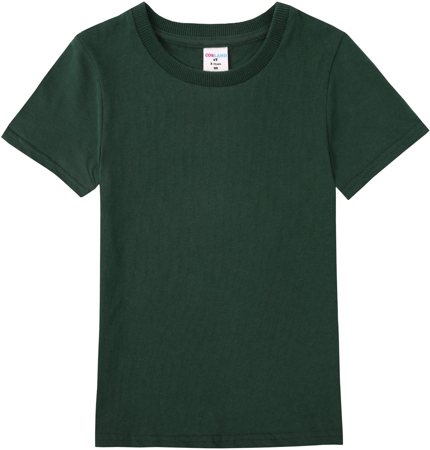 Cosland Green Toddler Shirt Cotton T Shirt, Green, 2T