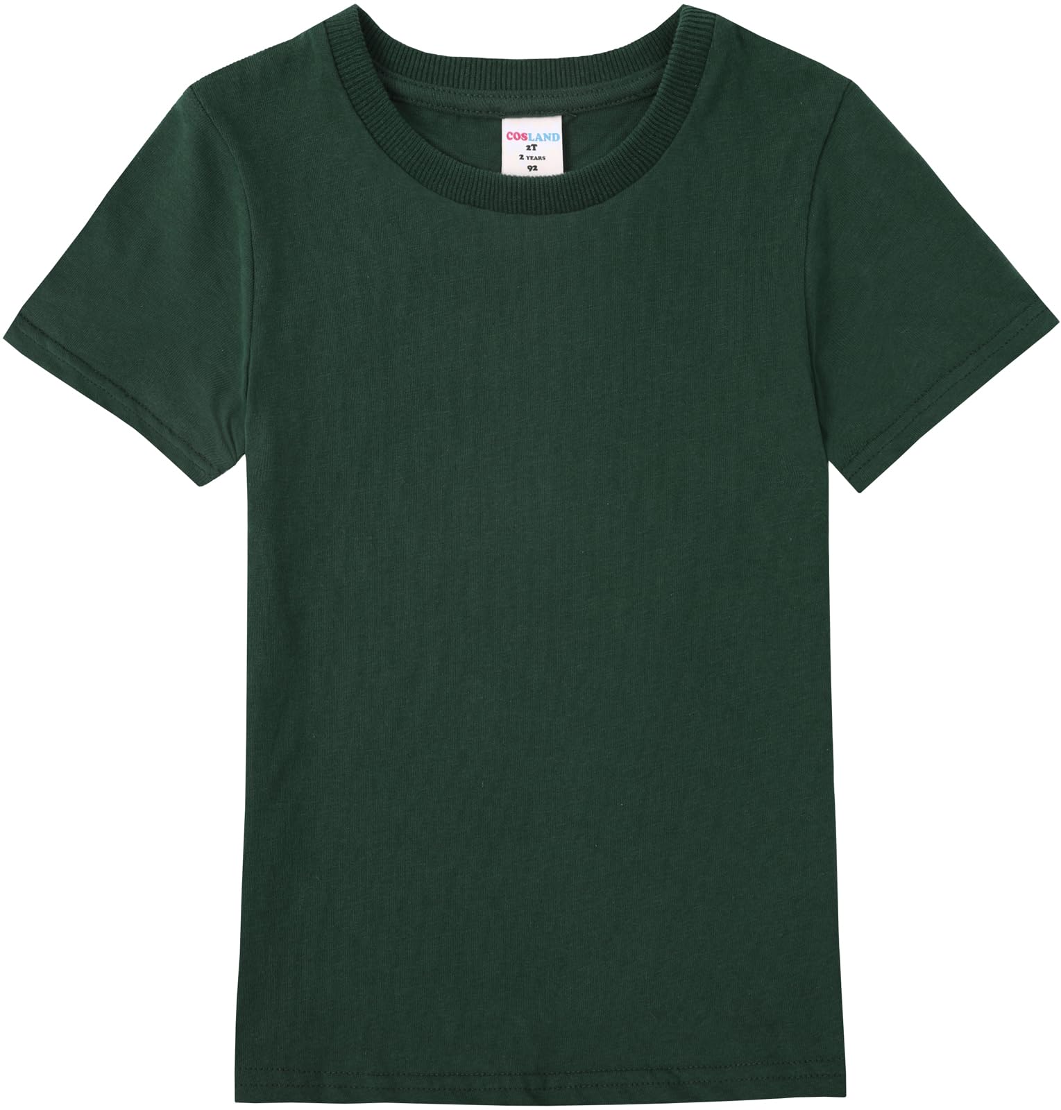 Cosland Green Toddler Shirt Cotton T Shirt, Green, 2T