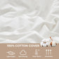 Toddler/Travel/Crib Goose Down Comforter Duvet/Blanket Multifunctional,100% Organic Cotton Washable Unisex Kids,All Season,White