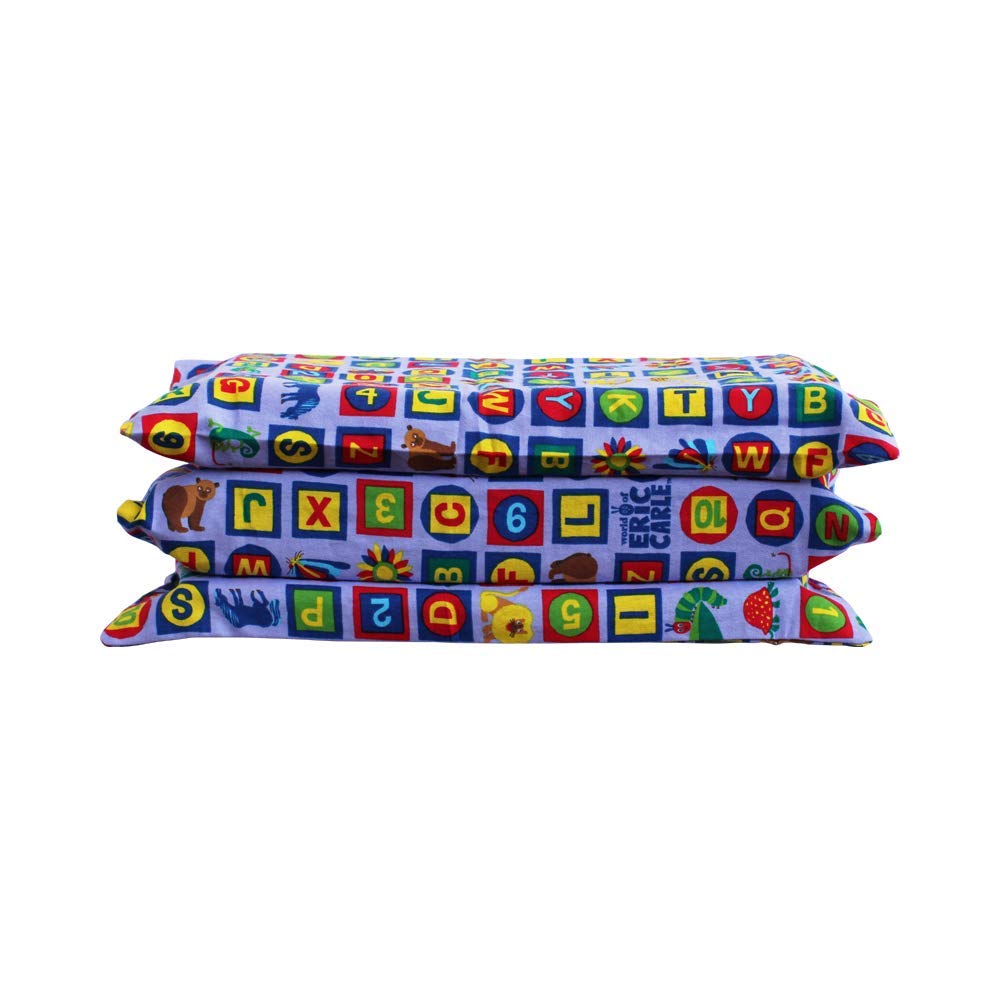 Kindermat + Eric Carle Kinderbundle - Abc & 123 - Full Nap Mat & Washable Cover, Special Edition - 47' X 22', Value Bundle, Gr