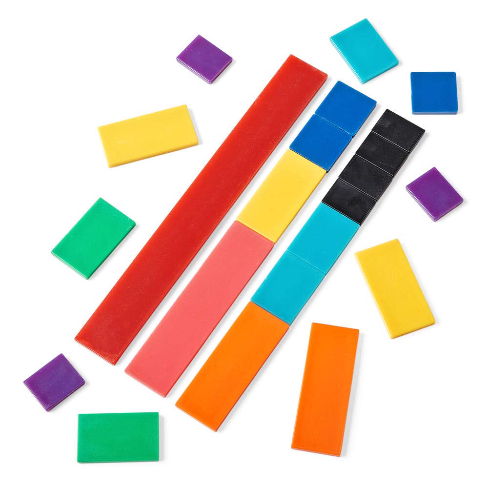 hand2mind Plastic Rainbow Blank Fraction Tiles, Montessori Math Materials, Fraction Manipulatives, Unit Fraction, Fraction Bars