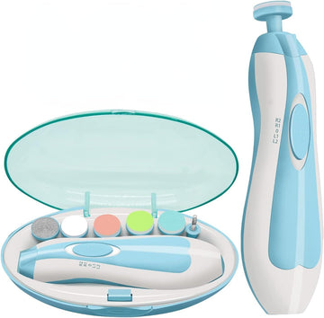 Baby Nail File Electric Nail Trimmer File Manicure Set, Toes Fingernails Care Trimmer With Led Light For Newborn, Kids And Adult