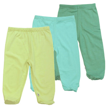 Babysoy Baby Essential 3-Piece Footie Pants Set (3-6 Months, Dragonfly)