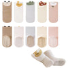 Freshfoot Cute And Colourful 100% Organic Cotton NonSlip Baby Socks For Boys And Girls With Grippers (Pack Of 5) (In, Age, 0 Mo