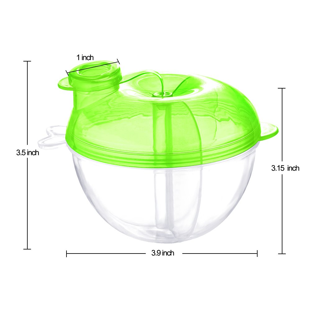 Accmor Baby Formula Dispenser for On-The-Go Feedings, Three-Compartment Non-Spill Formula Container to Go, Snack Milk Powder Dis