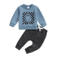 Liomengzi Infant Baby Boy Halloween Pants Outfits Long Sleeve Shirts Pumpkin Sweatshirt Pants Infant Fall Winter Clothes Set (Bl