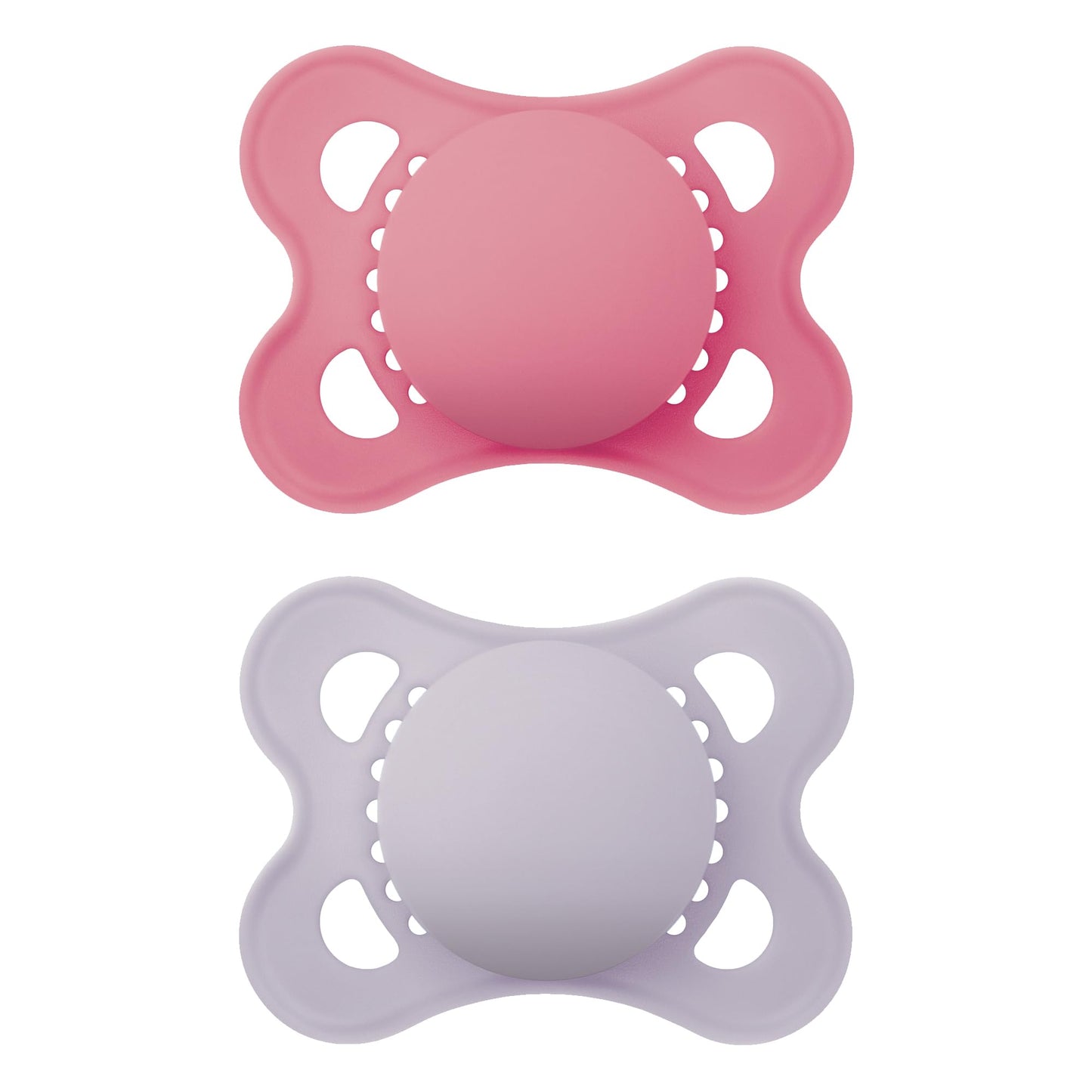 Mam Original Matte Baby Pacifier, Nipple Shape Helps Promote Healthy Oral Development, Sterilizer Case, 2 Pack, 0-6 Months, Girl