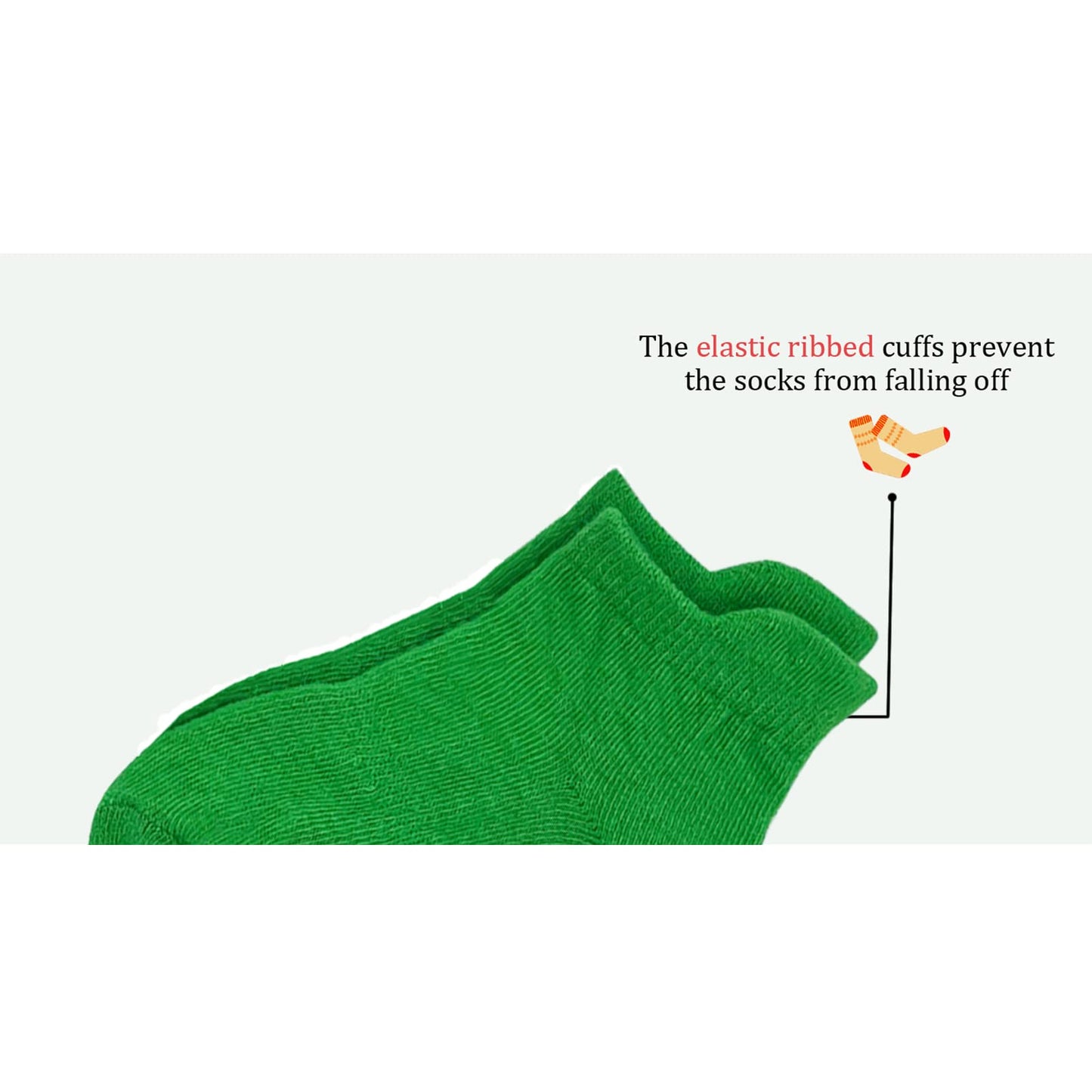 Qiyiendian 6 Pairs Non Slip Cozy Warm Ankle/Low Cut Socks With Grips For Baby Infant Toddler Kids Boys Girls(6-Multicolor B,6-12