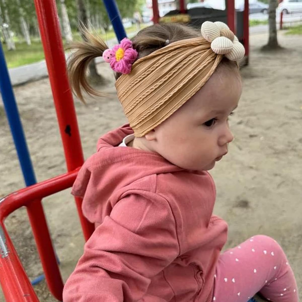 Jitaharay 3Pcs Headband Stretchy Cute Flower Hairband Set For Headband For Hair Bands For Shower Gift For Newborn Essential Prod