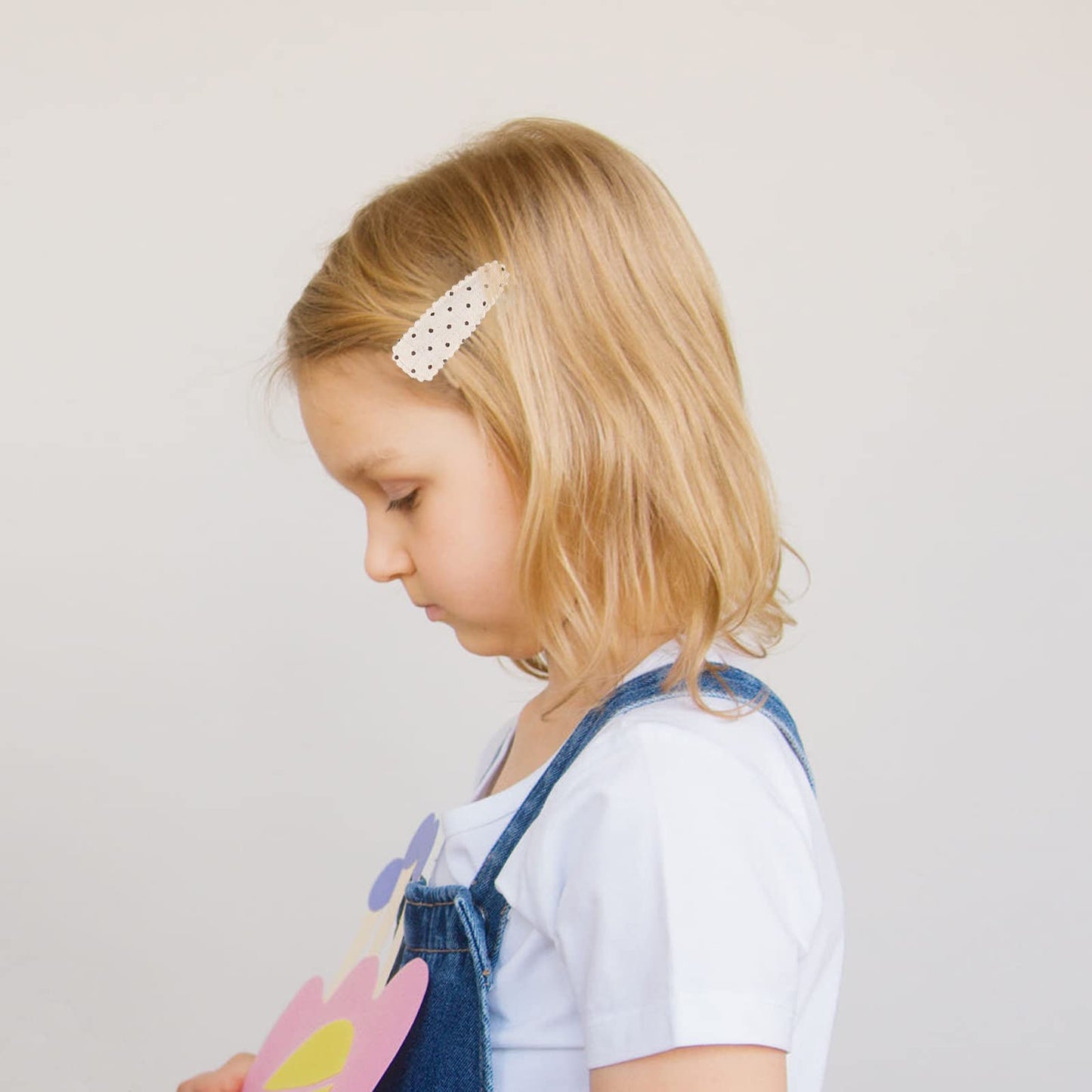 40Pcs Baby Hair Clips Flower Patterns Snap Hair Clips Wrapped By Cloth Hair Pins Baby Girls Barrettes Hair Accessories For Baby