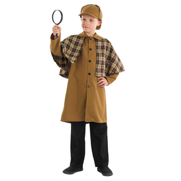 Fun Shack Victorian Detective Costume Kids, Detective Kids Costume, Detective Cape, Kids Detective Costume