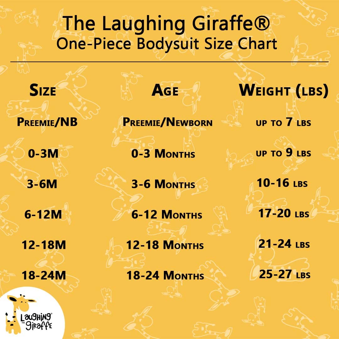 Laughing Giraffe Baby Blank Short Sleeve One Piece Bodysuit White (18-24 Months, White)