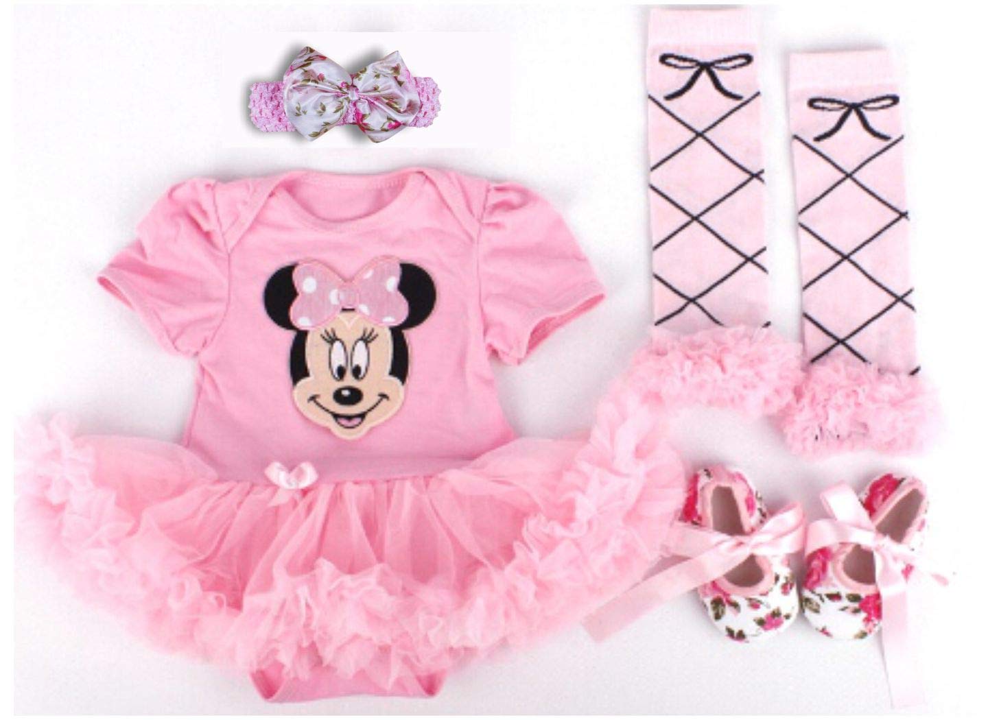 Baby Rae Clothing 4 In 1 Set: Shortall+Head Band+Legging Socks+Shoes