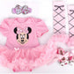 Baby Rae Clothing 4 in 1 Set: Skirt Shortall+Head Band+Legging Socks+Shoes