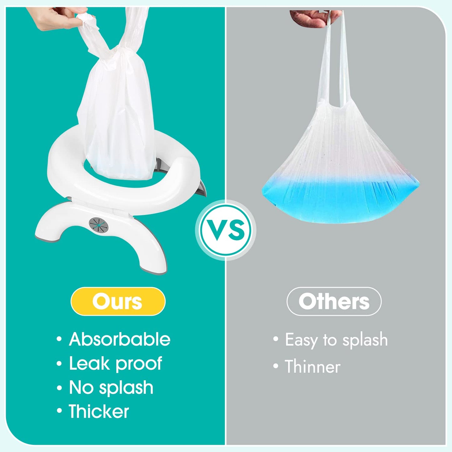 [90 Counts] Disposable Potty Liners Compatible With Oxo Tot 2-In-1 Go Potty, Potty Refill Bags For Toddler Travel, Universal Pot