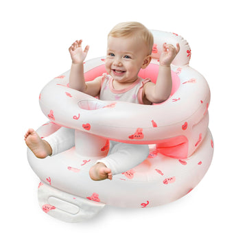 Lnflatable Seat Babies,Floor Seats for Sitting Up Built in Air Pump3 Months & Up Baby-Love Rabbit