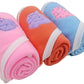 First Kick Baby Blankets New Born Pack of Hooded Wrapper Durable Fleece Polyester s Cum Wrap Towel Pack of 3 Pink, Blue, Orange