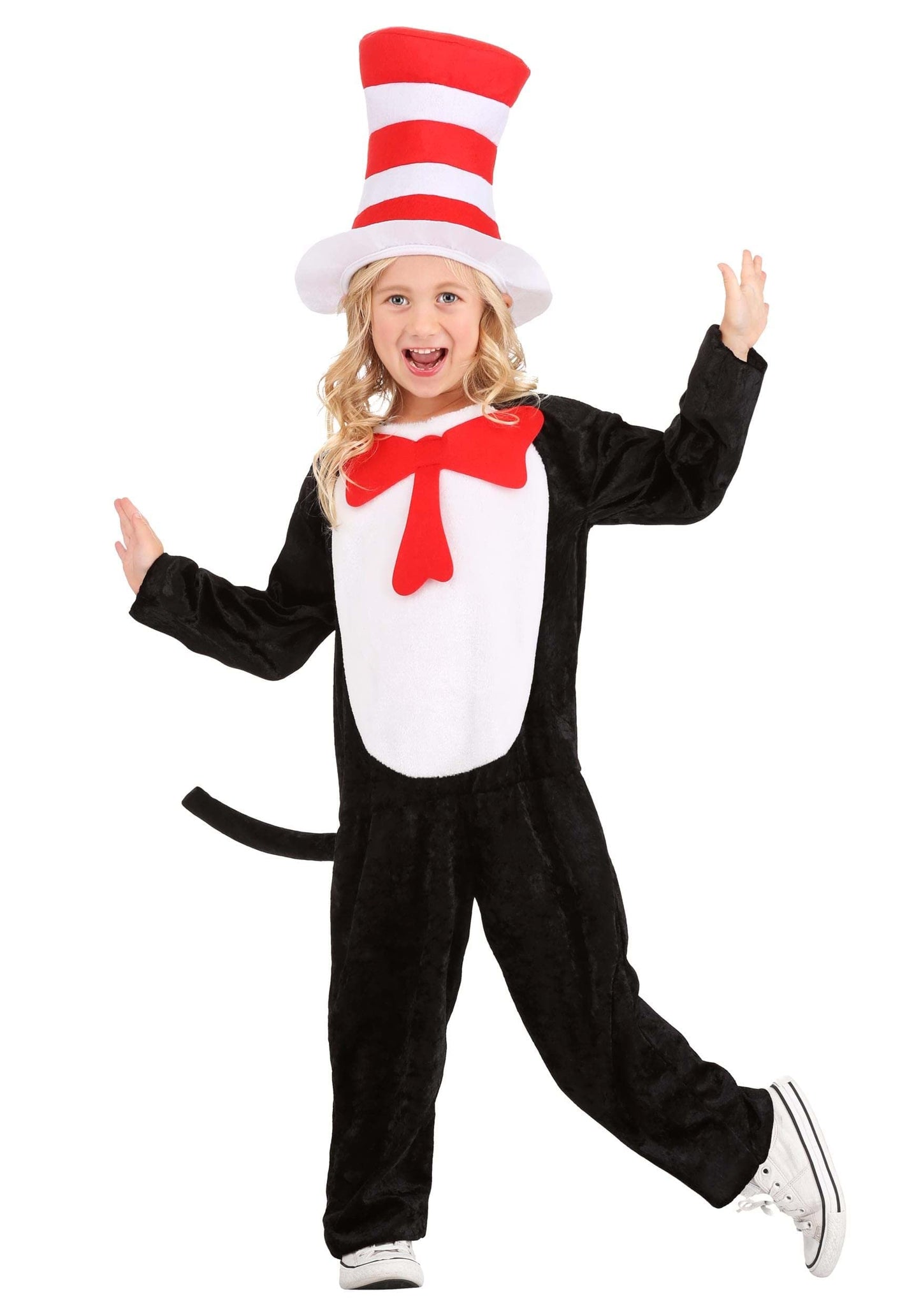 Cat in the Hat Kids Costume - Official Dr. Seuss Book Day Outfit with Hat & Bow Tie for School & Reading Events
