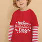 Boys Girls T-Shirt Heart Long Sleeve Shirts Happy Valentine'S Day Kids Tee Top Toddler Clothes 2T