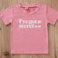 Jeally Toddler Little Girls Going To Be Big Sister Cotton T-Shirt Clothes Short Sleeve Secret Letter Pink Tops Tee Outfit, 2T -
