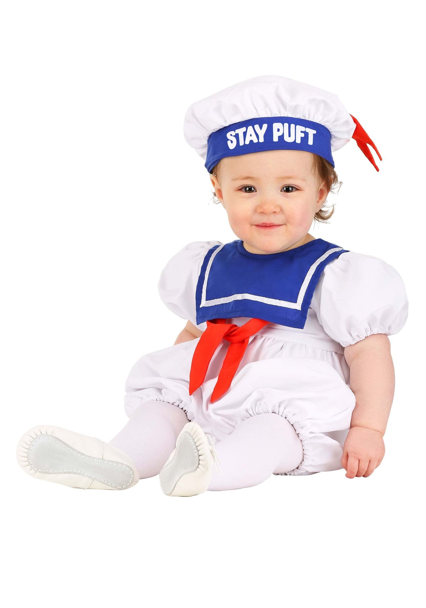 Fun Costumes Ghostbusters Infant Stay Puft Marshmallow Man Bubble Costume Unisex, Cute 80'S Movie Halloween Outfit 12/18 Months
