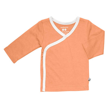 Babysoy Baby & Toddler Kimono Layering Tee Tops (3-6 Months, Cantaloupe)