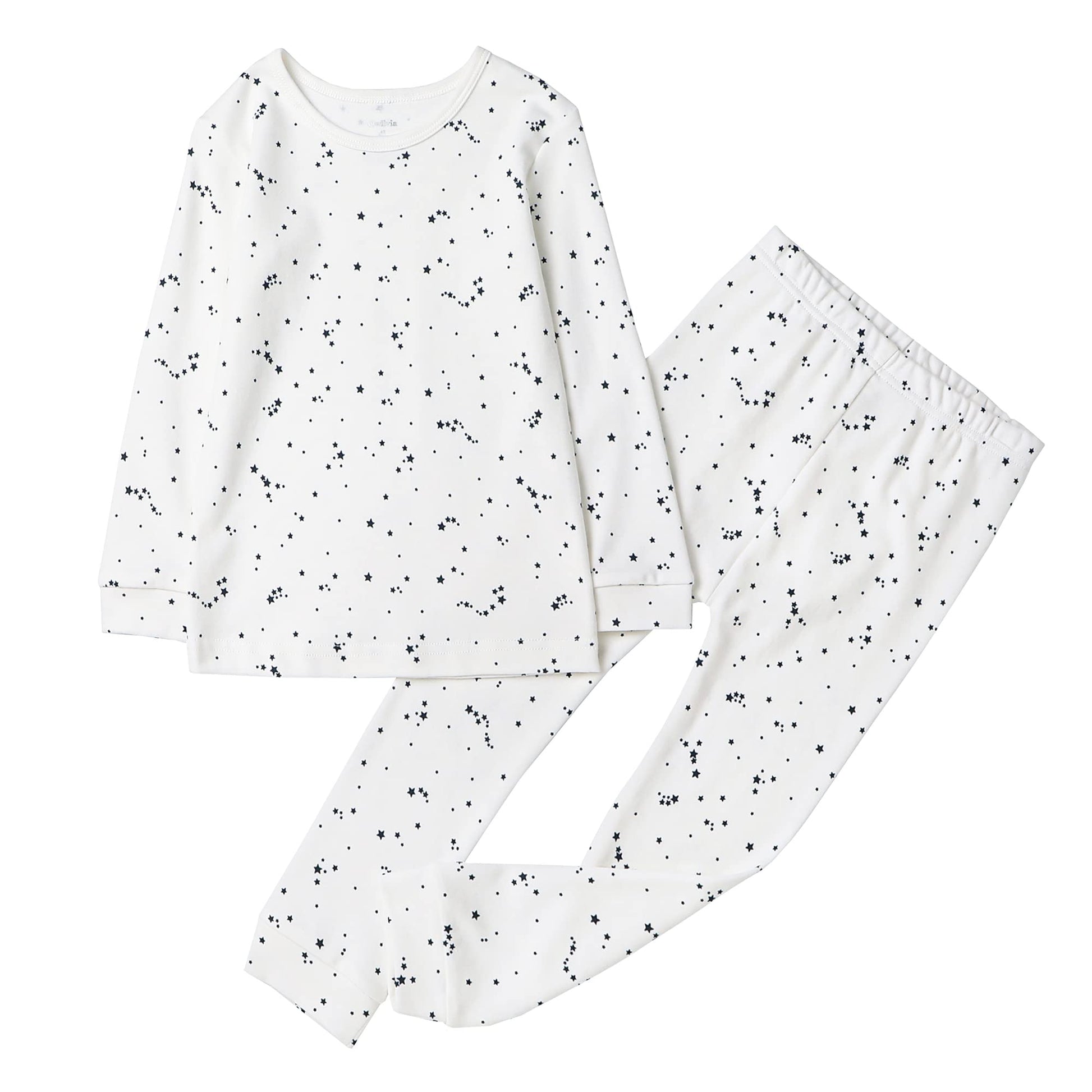 Owlivia 100% Organic Cotton Baby Long Sleeve Pajama Sets, Toddler Boy Girl 2-Piece Sleepwear(6 Years, Blue Star)