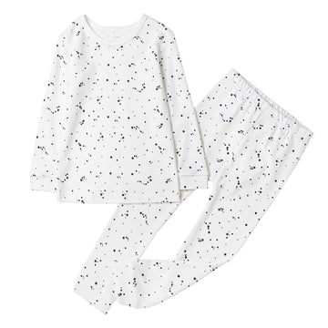 Owlivia 100% Organic Cotton Baby Long Sleeve Pajama Sets, Toddler Boy Girl 2-Piece Sleepwear(6 Years, Blue Star)