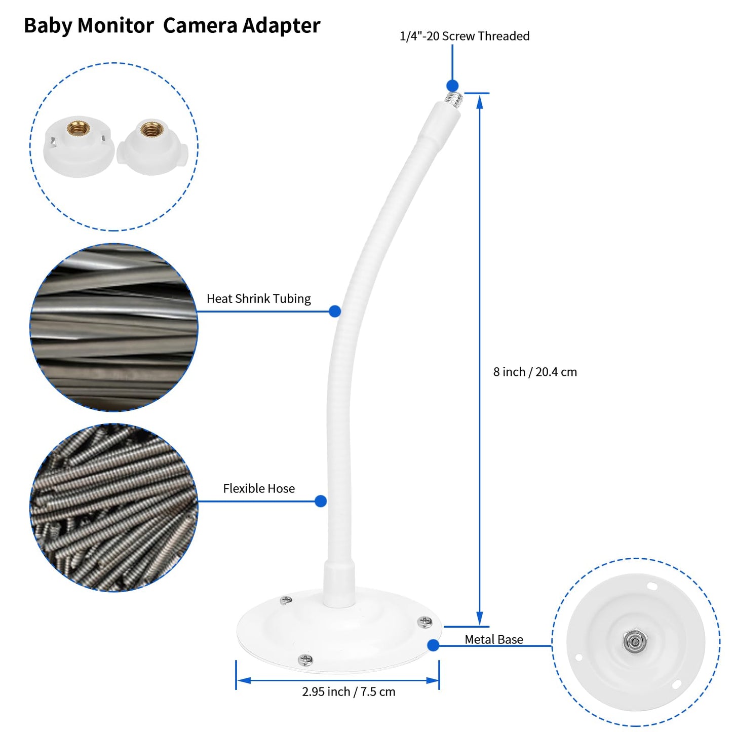 Baby Monitor Wall Mount Holder Compatible With Hellobaby Hb65/Hb6550/Hb6339/Hb6558/Hb66/Hb248,Anmeate Sm935E/Sm650,Bonoch,Childs