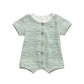 Iddolaka Newborn Summer Baby Boy Girl Romper Bodysuit Jumpsuit Playsuit One Piece Outfit Clothes (Short Sleeve Green White, 0-3