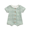 Iddolaka Newborn Summer Baby Boy Girl Romper Bodysuit Jumpsuit Playsuit One Piece Outfit Clothes (Short Sleeve Green White, 3-6