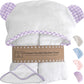 Channing & Yates Premium Boutique Baby Towels For Girls - Hooded Girl Towel & Washcloth Set - Organic Viscose Made From Bamboo B