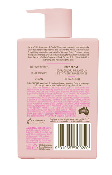 Jack N' Jill Natural Bathtime Kids Shampoo And Body Wash - Suitable For Sensitive Skin, Dermatologically Tested, Color And Soap