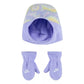 Nike Baby Girl Tie Dye Trapper Hat & Mittens 2 Piece Set (Purple(1A2956-Pot)/Yellow, 2-4T)