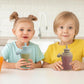 Eascrozn Reusable Baby Food Pouches, 4 Pack With Straw Squeezable Pouches For Toddlers, Bpa-Free, Refillable Silicone Baby Food